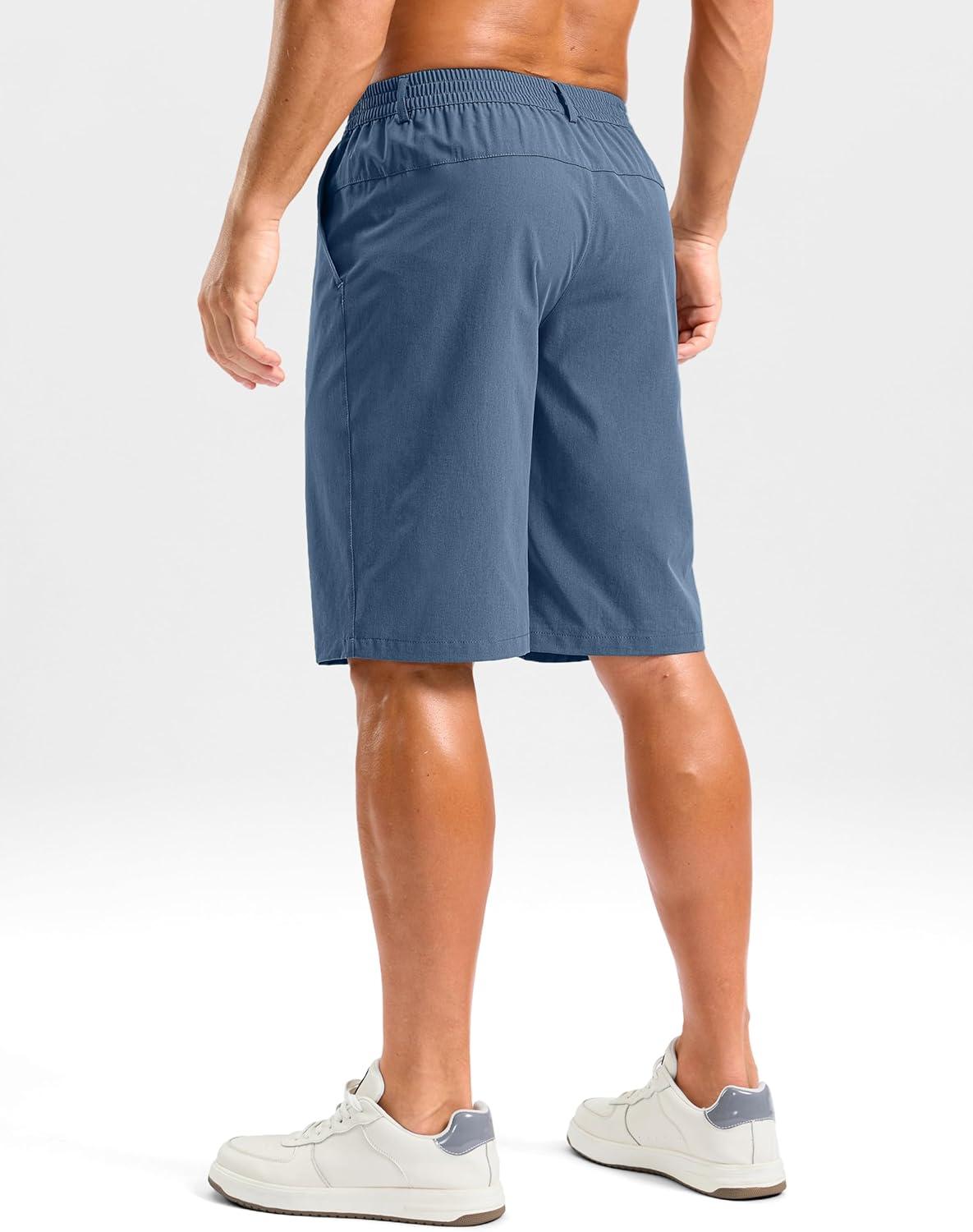 imageG Gradual Mens Shorts 11 Lightweight Casual Shorts for Men with 3 Pockets Summer Quick Dry Breathable Golf ShortsHeather Dusty Blue