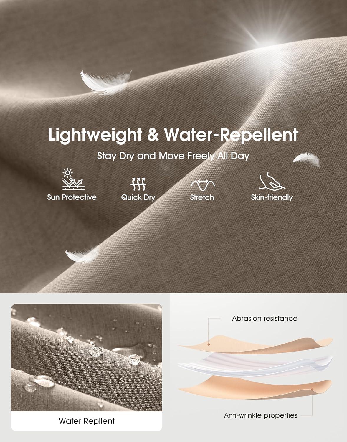 imageG Gradual Mens Shorts 11 Lightweight Casual Shorts for Men with 3 Pockets Summer Quick Dry Breathable Golf ShortsHeather Tan