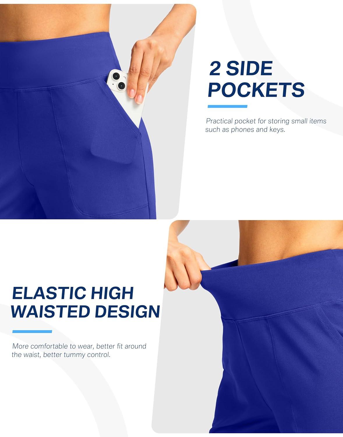 imageG Gradual Womens Athletic Shorts 6 High Waisted Stretchy Bermuda Shorts for Women Quick Dry Summer Casual ShortsRoyal Blue