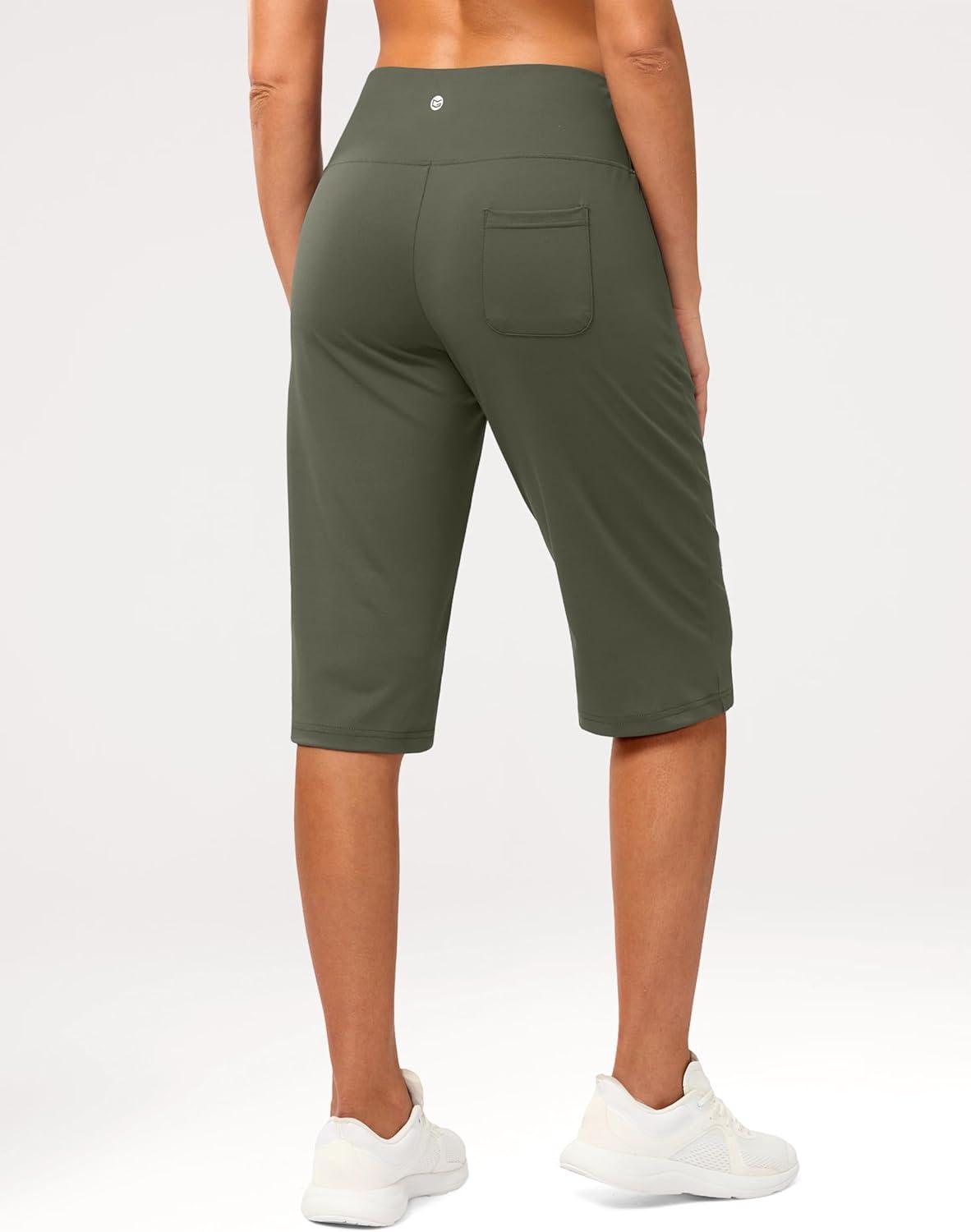 imageG Gradual Womens Bermuda Long Shorts 14 Knee Length Capris with Pockets High Waisted Athletic Casual Shorts for WomenSage