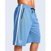 G Gradual Men’s 11″ Long Basketball Shorts with Zipper Pockets Drawstring Mesh Lightweight Gym Athletic Shorts for Men(Blue)