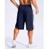 G Gradual Men’s 11″ Long Basketball Shorts with Zipper Pockets Drawstring Mesh Lightweight Gym Athletic Shorts for Men(Navy)