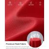 G Gradual Men’s 11″ Long Basketball Shorts with Zipper Pockets Drawstring Mesh Lightweight Gym Athletic Shorts for Men(Red)