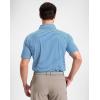 G Gradual Men’s Golf Polo Shirt Moisture Wicking Performance Sport Short Sleeve Striped Golf Shirt(Aqua Stripe)