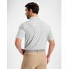 G Gradual Men’s Golf Polo Shirt Moisture Wicking Performance Sport Short Sleeve Striped Golf Shirt(Light Grey Stripe)