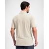 G Gradual Men’s Golf Polo Shirt Moisture Wicking Performance Sport Short Sleeve Striped Golf Shirt(Light Khaki Stripe)