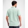 G Gradual Men’s Golf Polo Shirt Moisture Wicking Performance Sport Short Sleeve Striped Golf Shirt(Mint Green Stripe)
