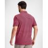 G Gradual Men’s Golf Polo Shirt Moisture Wicking Performance Sport Short Sleeve Striped Golf Shirt(Red Navy Stripe)