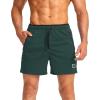 G Gradual Men’s Running Shorts with Zipper Pockets Quick Dry Gym Athletic Workout 5″ Shorts for Men(Army Green)