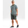 G Gradual Men’s Shorts 11″ Lightweight Casual Shorts for Men with 3 Pockets Summer Quick Dry Breathable Golf Shorts(Heather Army Green)