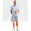 G Gradual Men’s Shorts 11″ Lightweight Casual Shorts for Men with 3 Pockets Summer Quick Dry Breathable Golf Shorts(Heather Bright Grey)