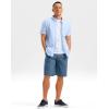 G Gradual Men’s Shorts 11″ Lightweight Casual Shorts for Men with 3 Pockets Summer Quick Dry Breathable Golf Shorts(Heather Dusty Blue)