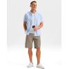 G Gradual Men’s Shorts 11″ Lightweight Casual Shorts for Men with 3 Pockets Summer Quick Dry Breathable Golf Shorts(Heather Tan)