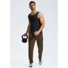 G Gradual Men’s Sweatpants with Zipper Pockets Lightweight Mesh Athletic Pants for Men Open Bottom Workout Gym Running(Brown)