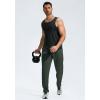 G Gradual Men’s Sweatpants with Zipper Pockets Lightweight Mesh Athletic Pants for Men Open Bottom Workout Gym Running(Dark Olive)
