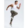 G Gradual Men’s Sweatpants with Zipper Pockets Lightweight Mesh Athletic Pants for Men Open Bottom Workout Gym Running(Green Camo)