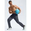 G Gradual Men’s Sweatpants with Zipper Pockets Lightweight Mesh Athletic Pants for Men Open Bottom Workout Gym Running(Grey Blue)