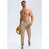 G Gradual Men’s Sweatpants with Zipper Pockets Lightweight Mesh Athletic Pants for Men Open Bottom Workout Gym Running(Khaki)