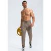 G Gradual Men’s Sweatpants with Zipper Pockets Lightweight Mesh Athletic Pants for Men Open Bottom Workout Gym Running(Light Brown)