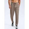 G Gradual Men’s Sweatpants with Zipper Pockets Lightweight Mesh Athletic Pants for Men Open Bottom Workout Gym Running(Light Brown)