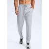 G Gradual Men’s Sweatpants with Zipper Pockets Lightweight Mesh Athletic Pants for Men Open Bottom Workout Gym Running(Light Grey)