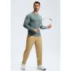 G Gradual Men’s Sweatpants with Zipper Pockets Lightweight Mesh Athletic Pants for Men Open Bottom Workout Gym Running(Light Khaki)