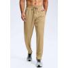 G Gradual Men’s Sweatpants with Zipper Pockets Lightweight Mesh Athletic Pants for Men Open Bottom Workout Gym Running(Light Khaki)