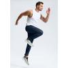 G Gradual Men’s Sweatpants with Zipper Pockets Lightweight Mesh Athletic Pants for Men Open Bottom Workout Gym Running(Navy)