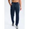 G Gradual Men’s Sweatpants with Zipper Pockets Lightweight Mesh Athletic Pants for Men Open Bottom Workout Gym Running(Navy)
