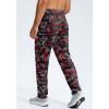 G Gradual Men’s Sweatpants with Zipper Pockets Lightweight Mesh Athletic Pants for Men Open Bottom Workout Gym Running(Red Grey Camo)
