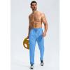 G Gradual Men’s Sweatpants with Zipper Pockets Lightweight Mesh Athletic Pants for Men Open Bottom Workout Gym Running(Sky Blue)
