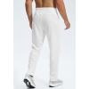 G Gradual Men’s Sweatpants with Zipper Pockets Lightweight Mesh Athletic Pants for Men Open Bottom Workout Gym Running(White)