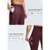 G Gradual Men’s Sweatpants with Zipper Pockets Lightweight Mesh Athletic Pants for Men Open Bottom Workout Gym Running(Wine)