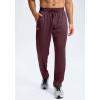 G Gradual Men’s Sweatpants with Zipper Pockets Lightweight Mesh Athletic Pants for Men Open Bottom Workout Gym Running(Wine)