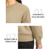 G Gradual Sherpa Sweatshirt for Women Fleece Sweatshirts Crewneck Pullover Warm Sweaters for Winter(Khaki)