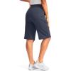 G Gradual Women’s 12″ Bermuda Long Shorts with Pockets High Waisted Stretch Knee Length Shorts for Women Summer Walking(Dusty Blue)