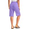 G Gradual Women’s 12″ Bermuda Long Shorts with Pockets High Waisted Stretch Knee Length Shorts for Women Summer Walking(Lavender)