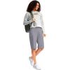 G Gradual Women’s 12″ Bermuda Long Shorts with Pockets High Waisted Stretch Knee Length Shorts for Women Summer Walking(Light Grey)