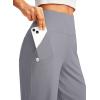 G Gradual Women’s 12″ Bermuda Long Shorts with Pockets High Waisted Stretch Knee Length Shorts for Women Summer Walking(Light Grey)