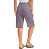 G Gradual Women’s 12″ Bermuda Long Shorts with Pockets High Waisted Stretch Knee Length Shorts for Women Summer Walking(Matt Purple)