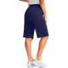 G Gradual Women’s 12″ Bermuda Long Shorts with Pockets High Waisted Stretch Knee Length Shorts for Women Summer Walking(Navy)