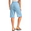 G Gradual Women’s 12″ Bermuda Long Shorts with Pockets High Waisted Stretch Knee Length Shorts for Women Summer Walking(Pure Blue)