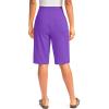 G Gradual Women’s 12″ Bermuda Long Shorts with Pockets High Waisted Stretch Knee Length Shorts for Women Summer Walking(Royal Lilac)