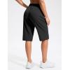 G Gradual Women’s 13″ Long Hiking Shorts with Zipper Pocket Lightweight Quick Dry Knee Length Bermuda Shorts for Women(Black)