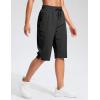 G Gradual Women’s 13″ Long Hiking Shorts with Zipper Pocket Lightweight Quick Dry Knee Length Bermuda Shorts for Women(Black)