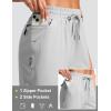 G Gradual Women’s 13″ Long Hiking Shorts with Zipper Pocket Lightweight Quick Dry Knee Length Bermuda Shorts for Women(Bright Grey)