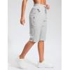 G Gradual Women’s 13″ Long Hiking Shorts with Zipper Pocket Lightweight Quick Dry Knee Length Bermuda Shorts for Women(Bright Grey)