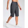 G Gradual Women’s 13″ Long Hiking Shorts with Zipper Pocket Lightweight Quick Dry Knee Length Bermuda Shorts for Women(Dark Grey)