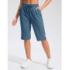 G Gradual Women’s 13″ Long Hiking Shorts with Zipper Pocket Lightweight Quick Dry Knee Length Bermuda Shorts for Women(Dusty Blue)