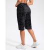 G Gradual Women’s 13″ Long Hiking Shorts with Zipper Pocket Lightweight Quick Dry Knee Length Bermuda Shorts for Women(Grey Camo)